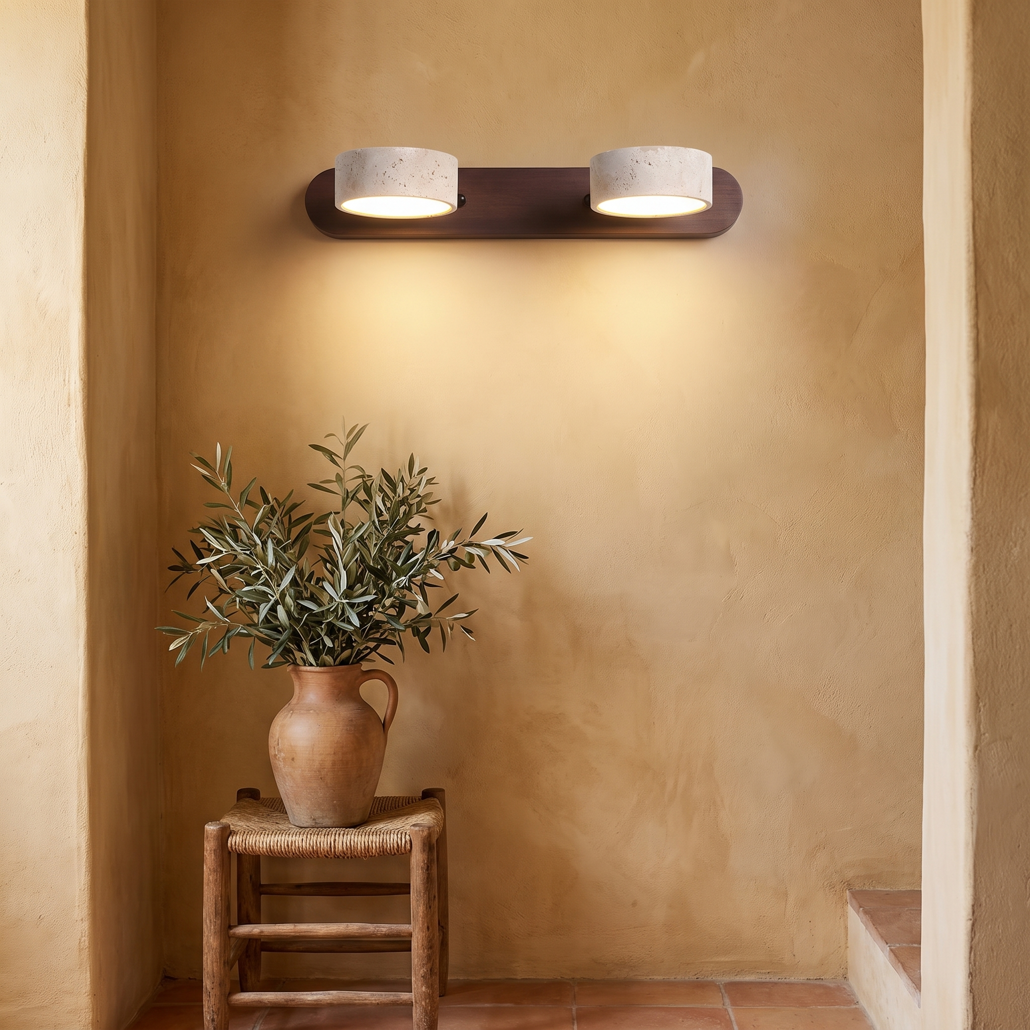 Aigle - Natural Travertine Wall Light