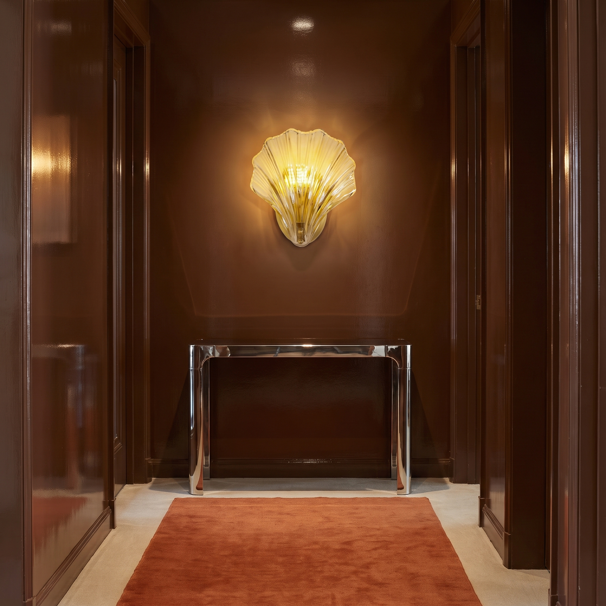 Halia - Amber Glass Wall Light