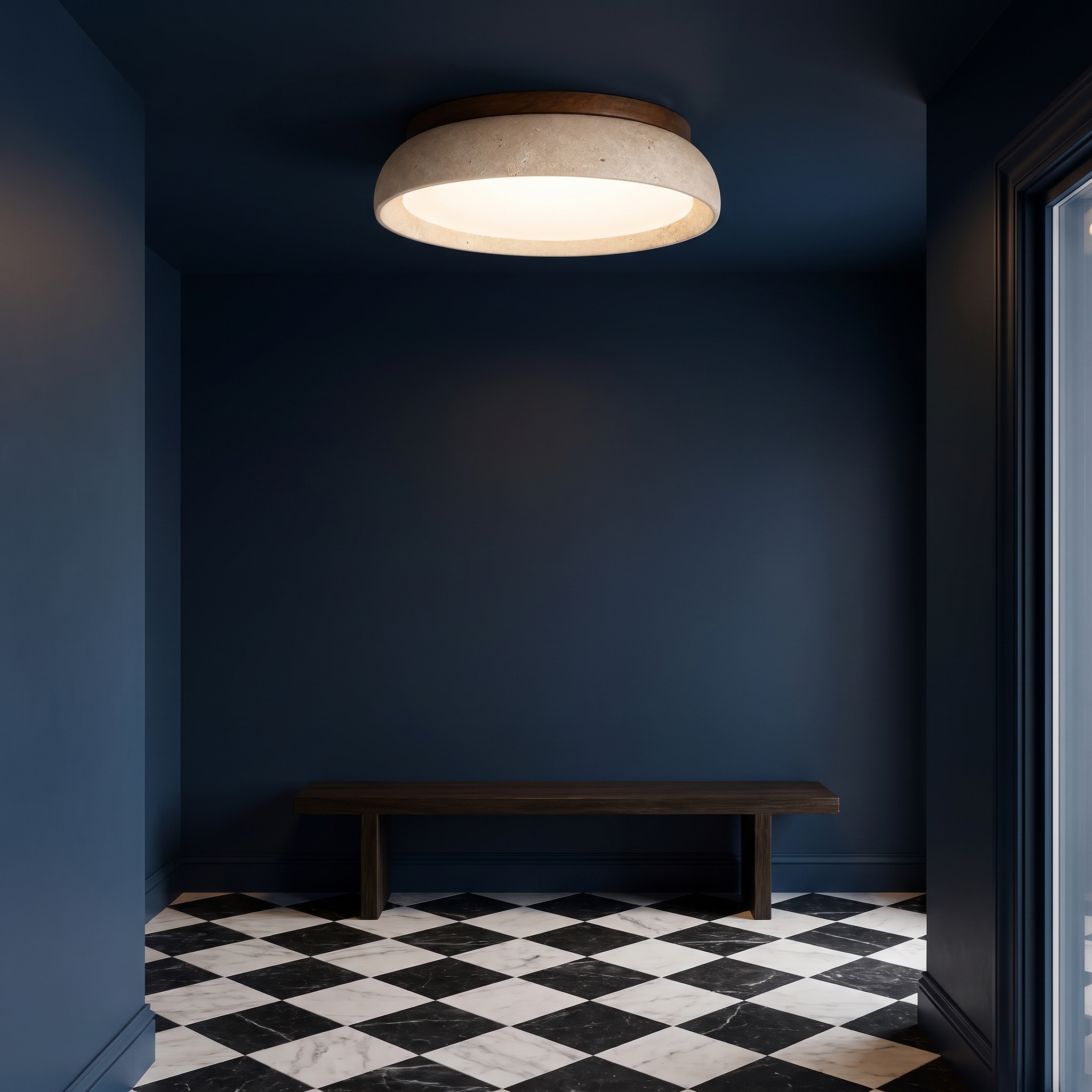 Kalypso - Travertine Flush Mount Ceiling Light