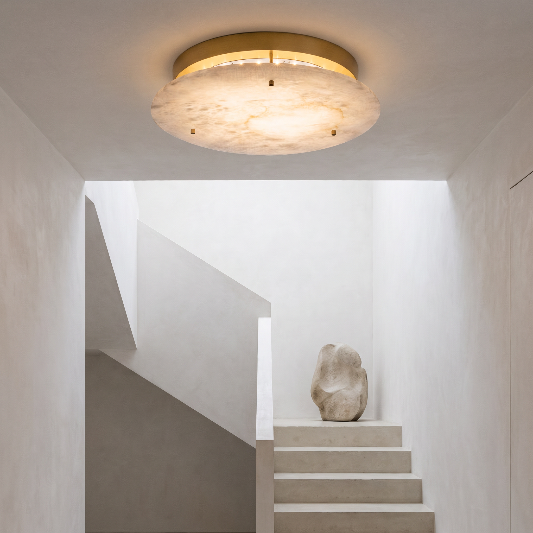 Aithousa - Alabaster Disc Ceiling Lamp