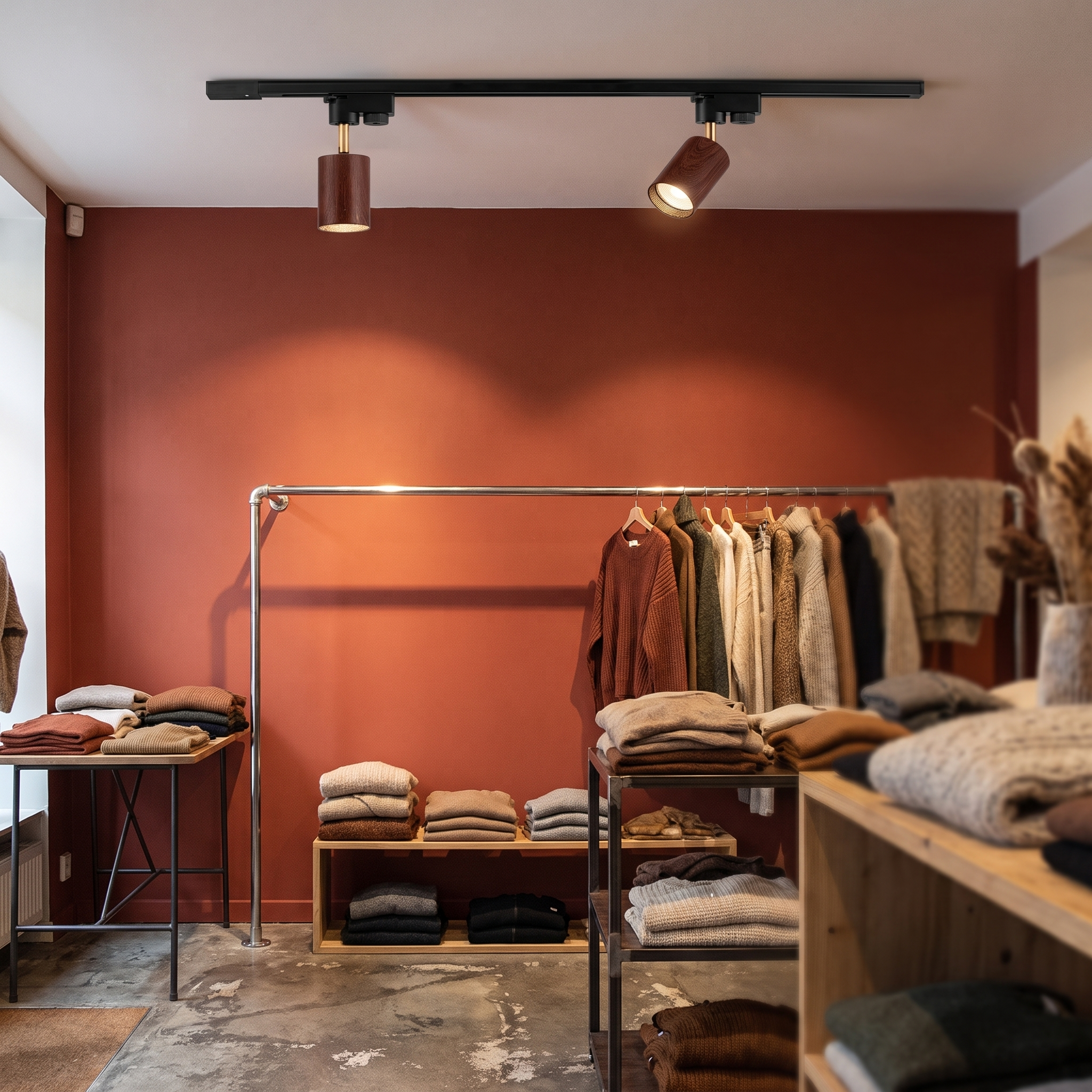 Alkaios - Walnut Grain Track Light