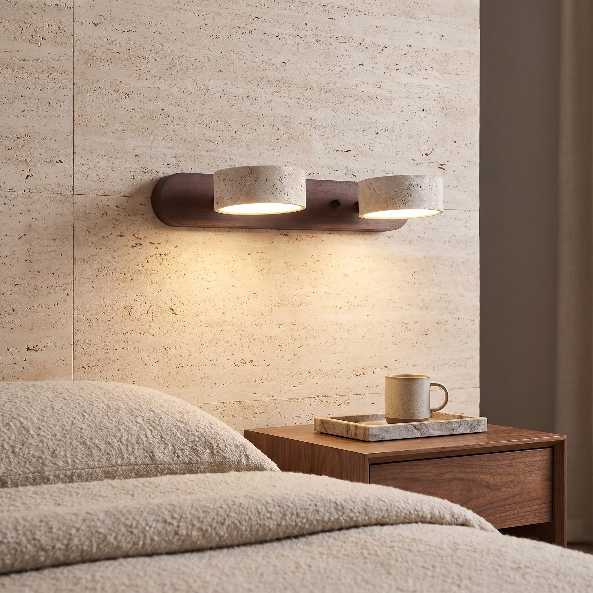 Aigle - Natural Travertine Wall Light