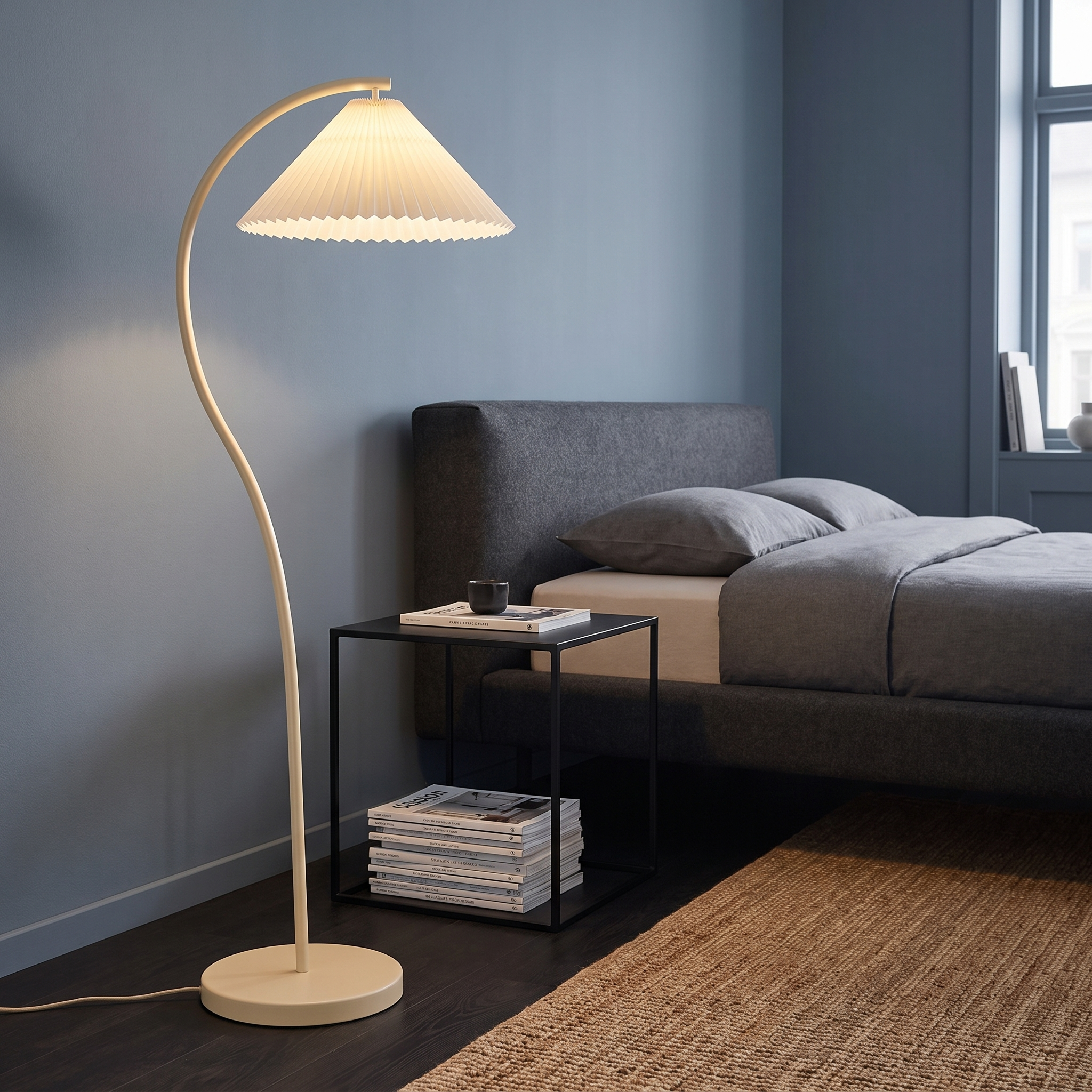 Kleodora - Pleated Linen Floor Lamp