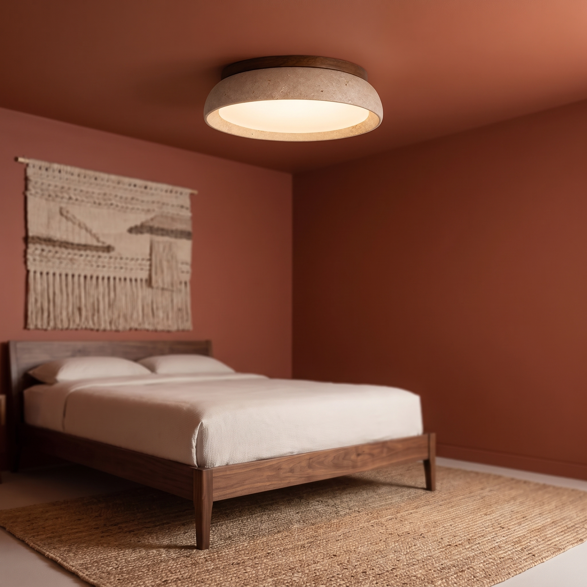 Kalypso - Travertine Flush Mount Ceiling Light