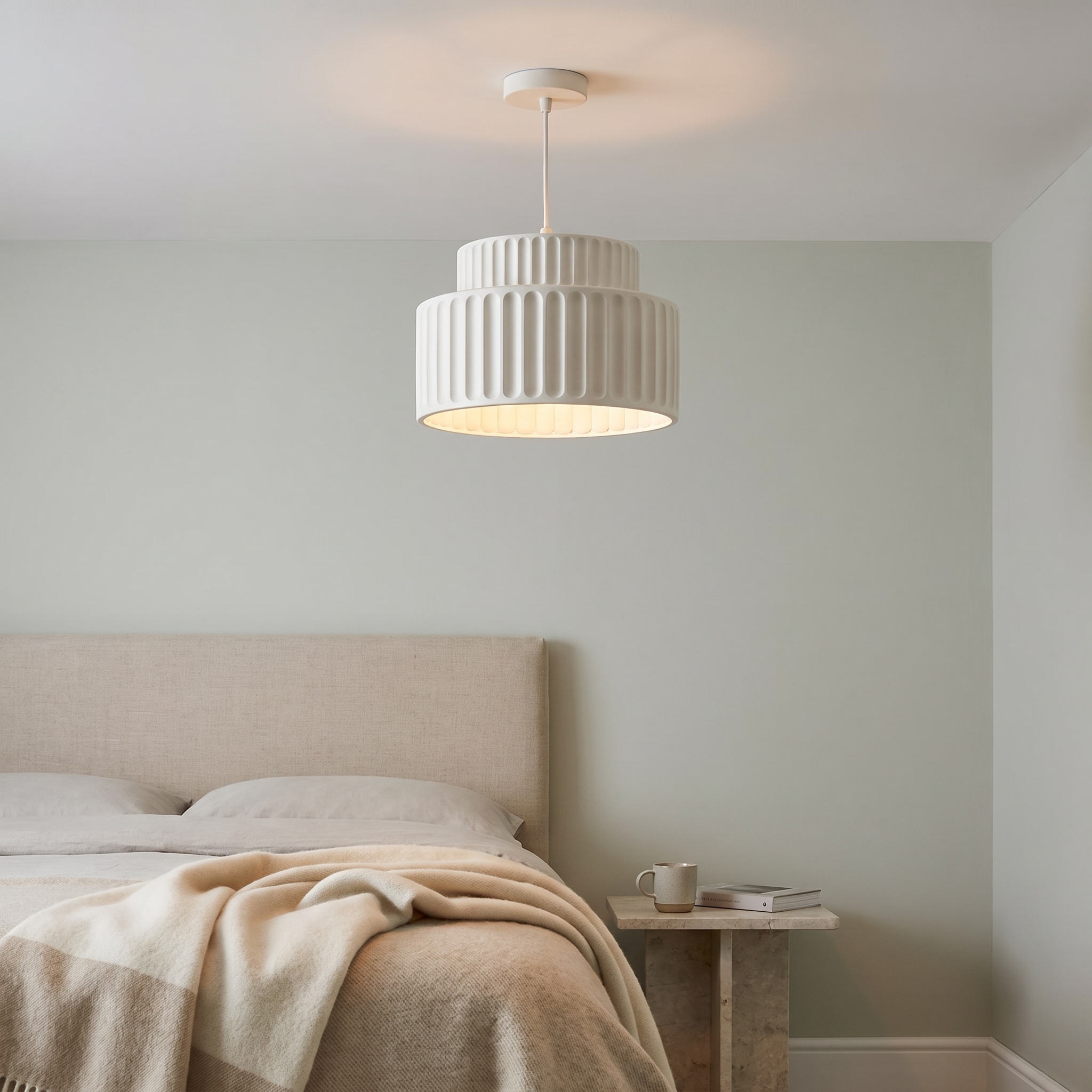 Rhode - Pleated Resin Ceiling Lamp