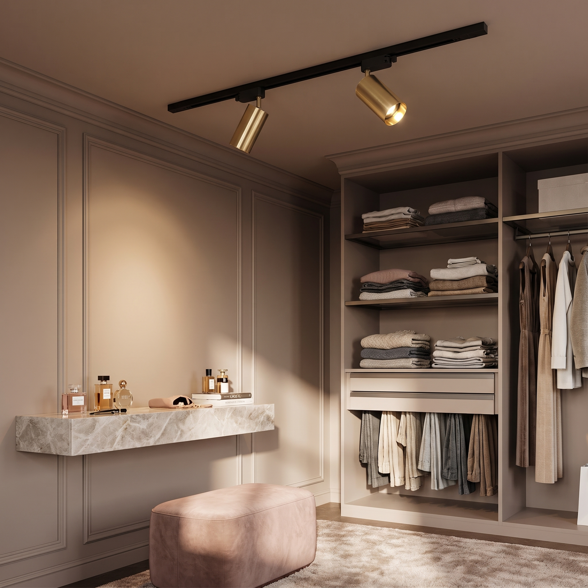 Chrysaor - Gilded Rail Track Light