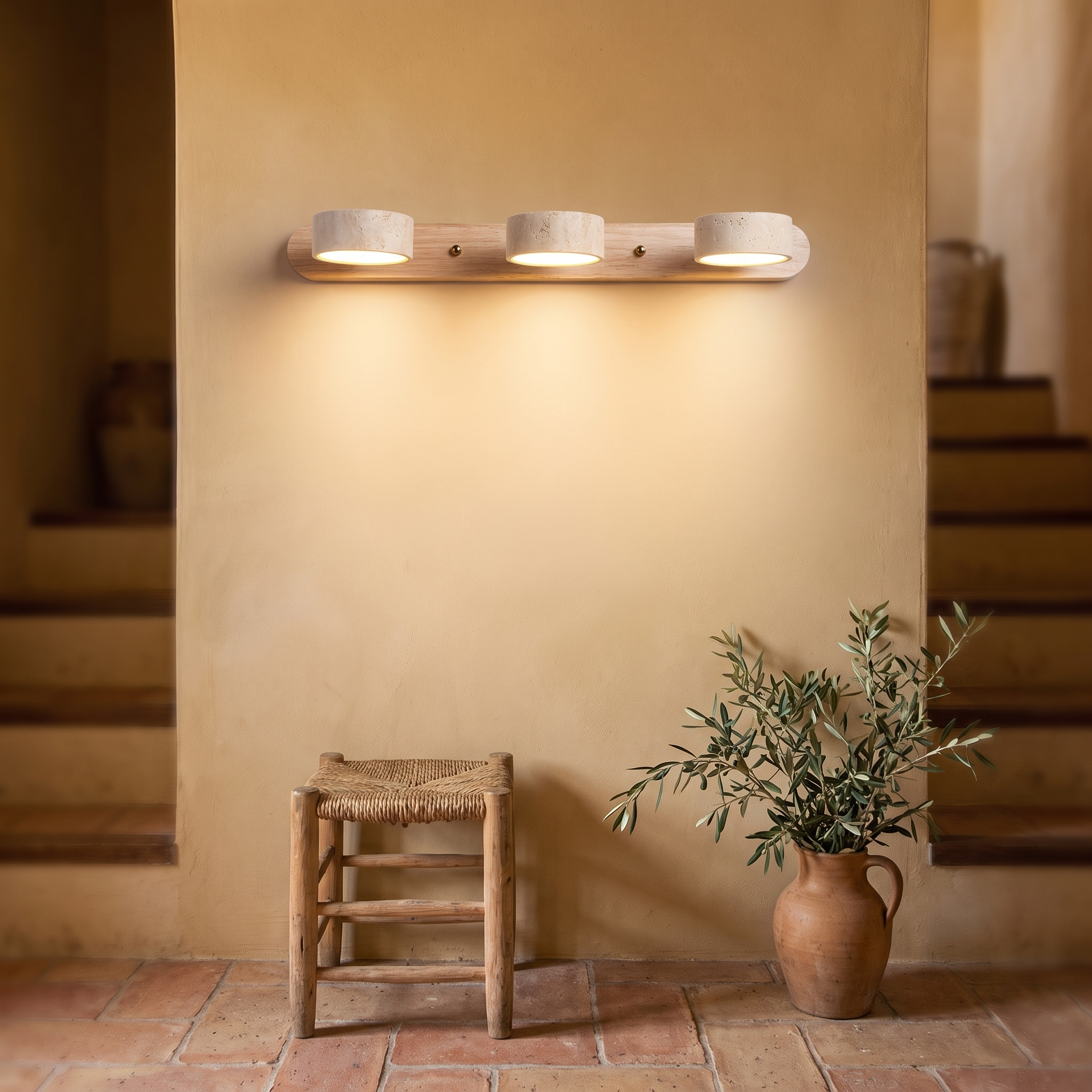 Aigle - Natural Travertine Wall Light
