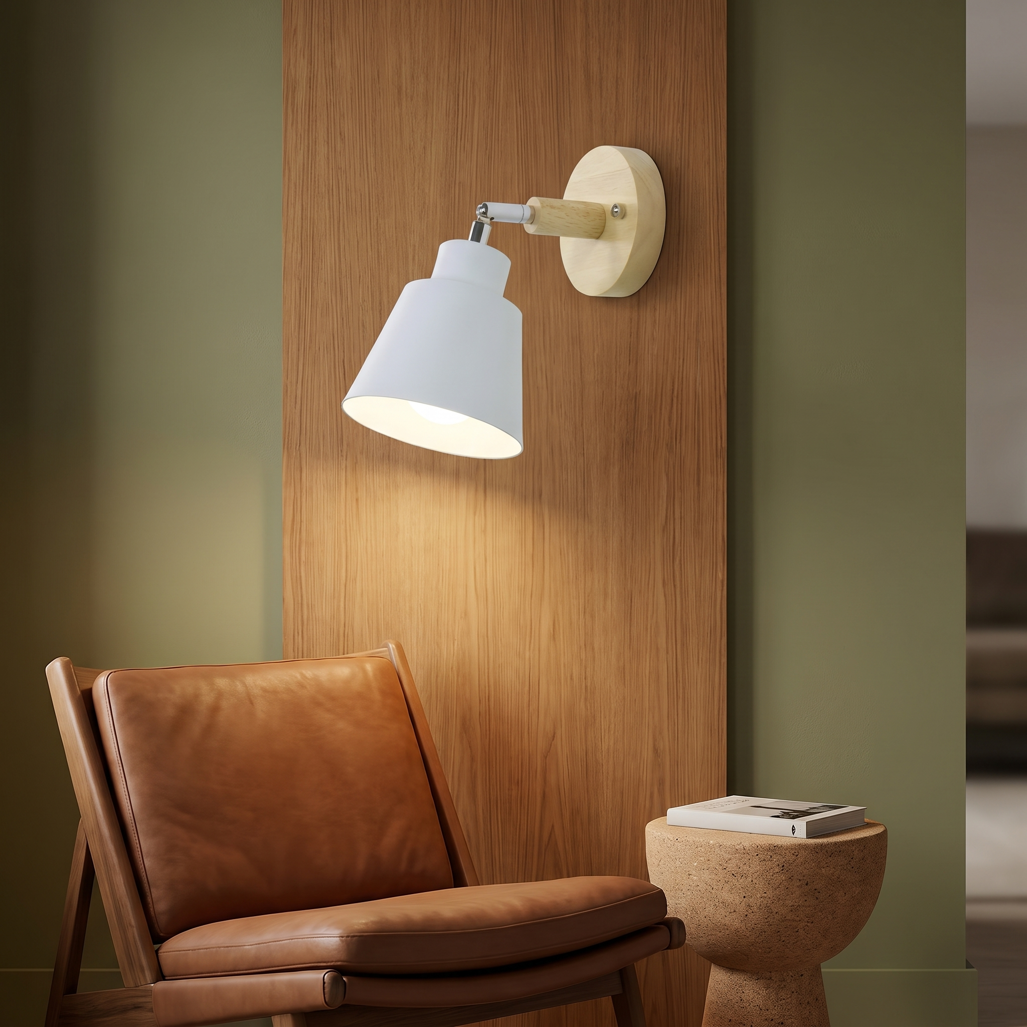 Strophios - Rotating Wood Wall Sconce