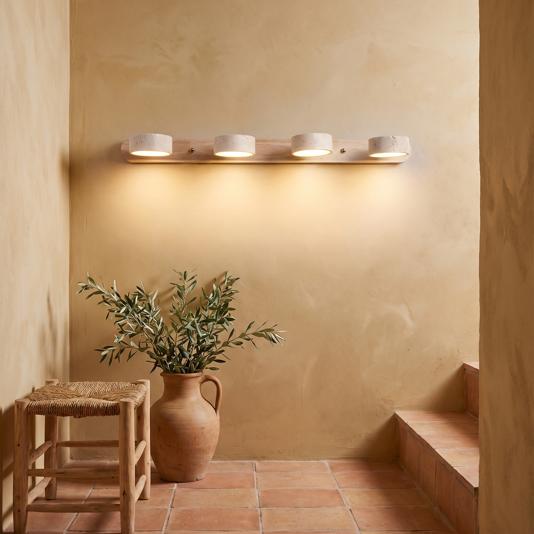 Aigle - Natural Travertine Wall Light