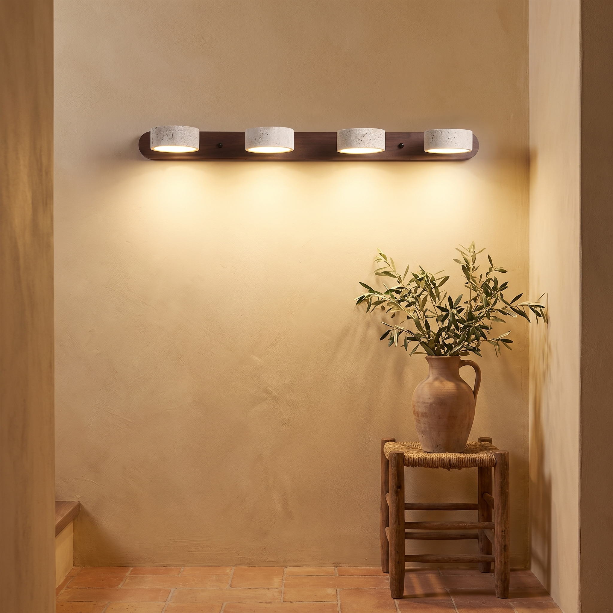 Aigle - Natural Travertine Wall Light