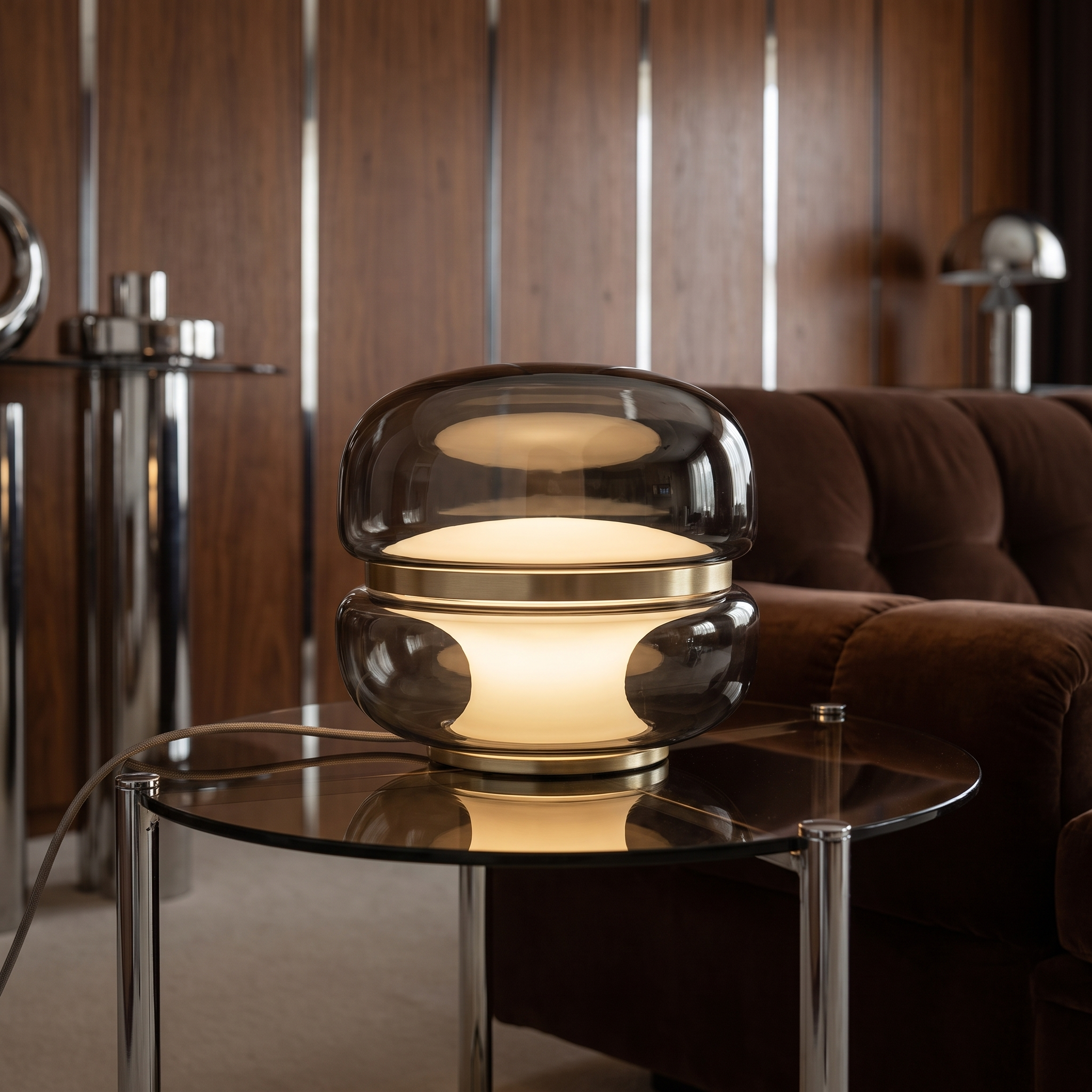 Nerine - Blown Glass and Alabaster Table Lamp