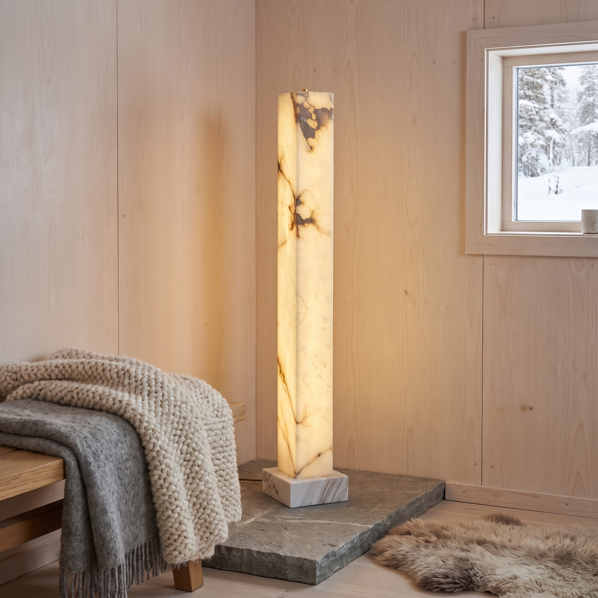 Chione - Alabaster Floor Lamp