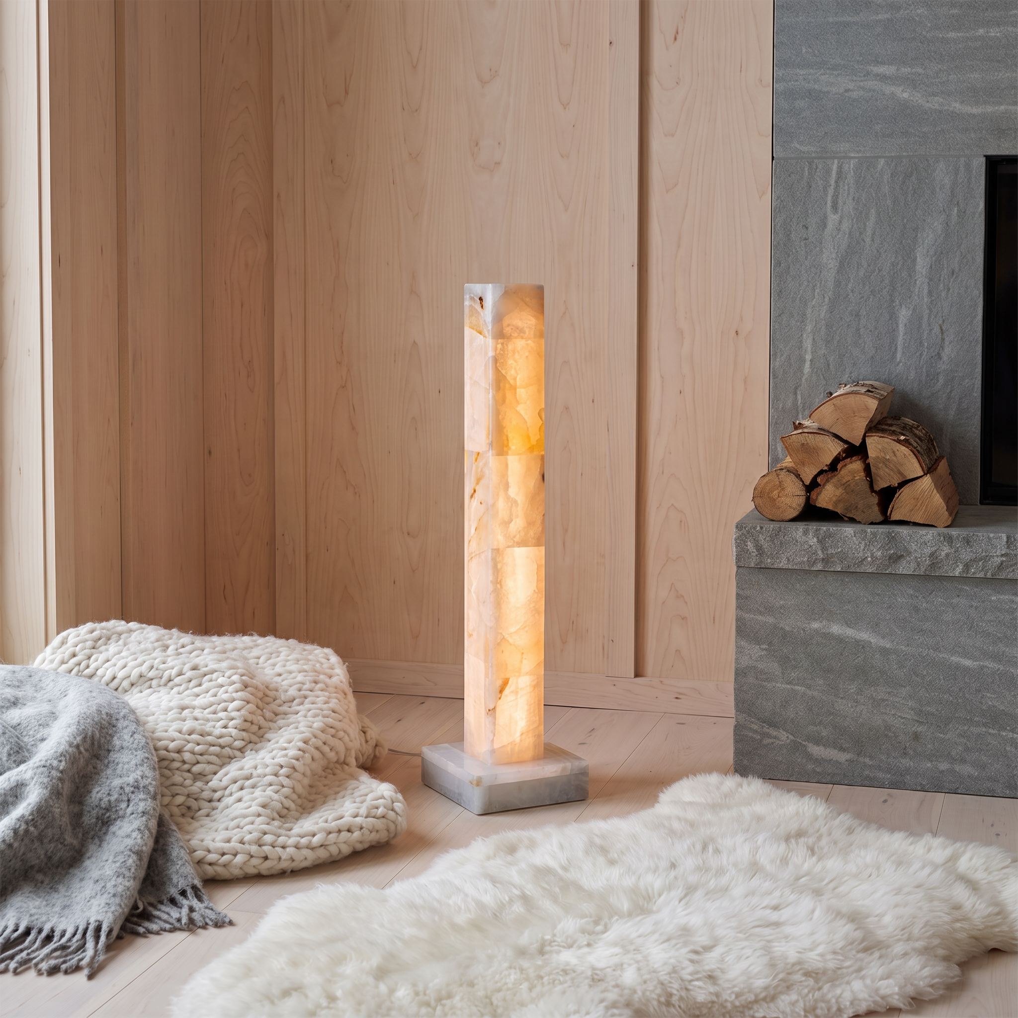 Chione - Alabaster Floor Lamp