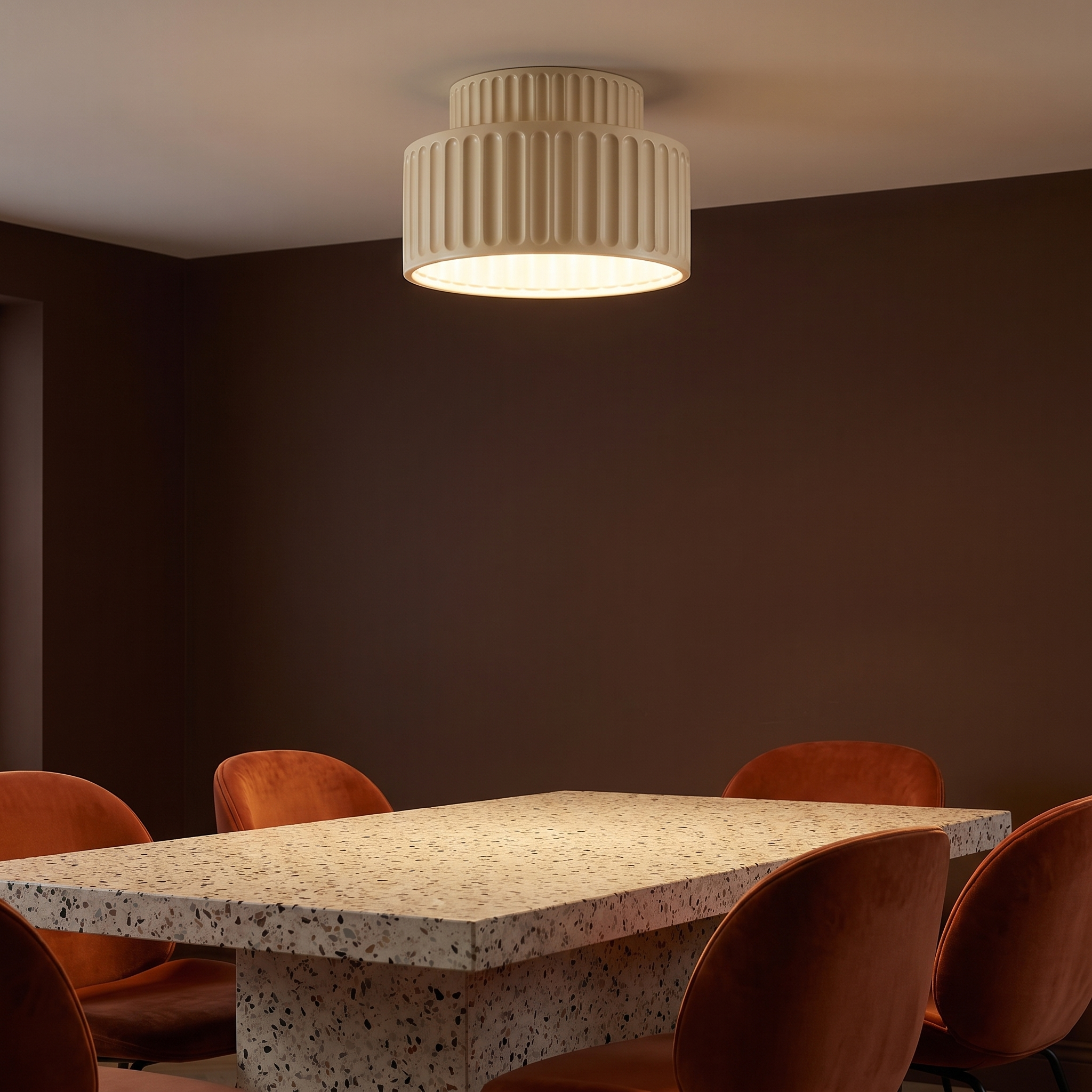 Rhode - Pleated Resin Ceiling Lamp