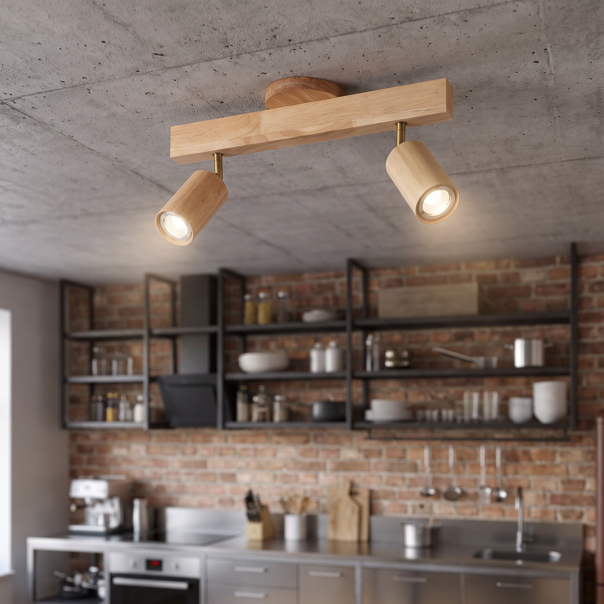Philyra - Wood Rail Track Lighting