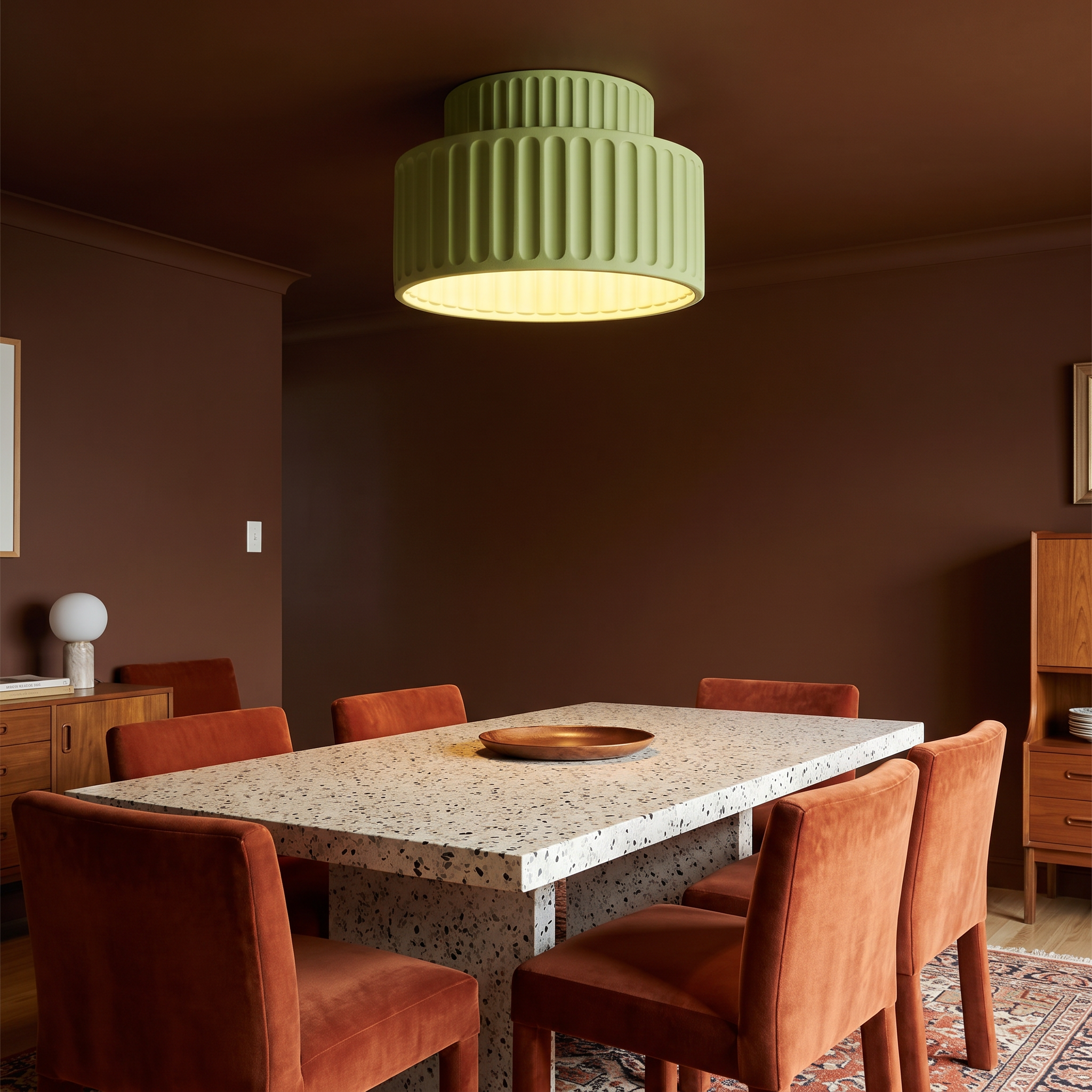 Rhode - Pleated Resin Ceiling Lamp