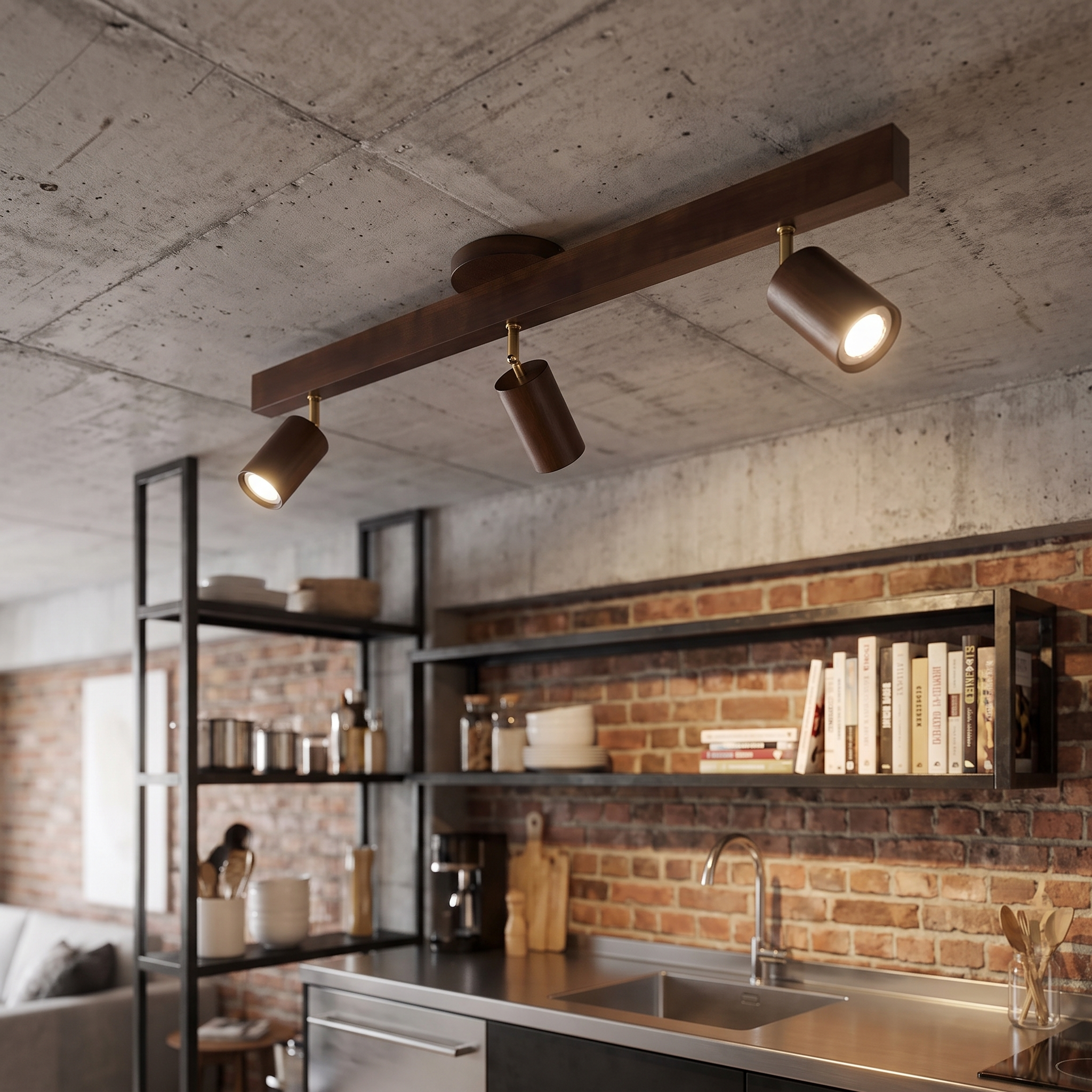 Philyra - Wood Rail Track Lighting