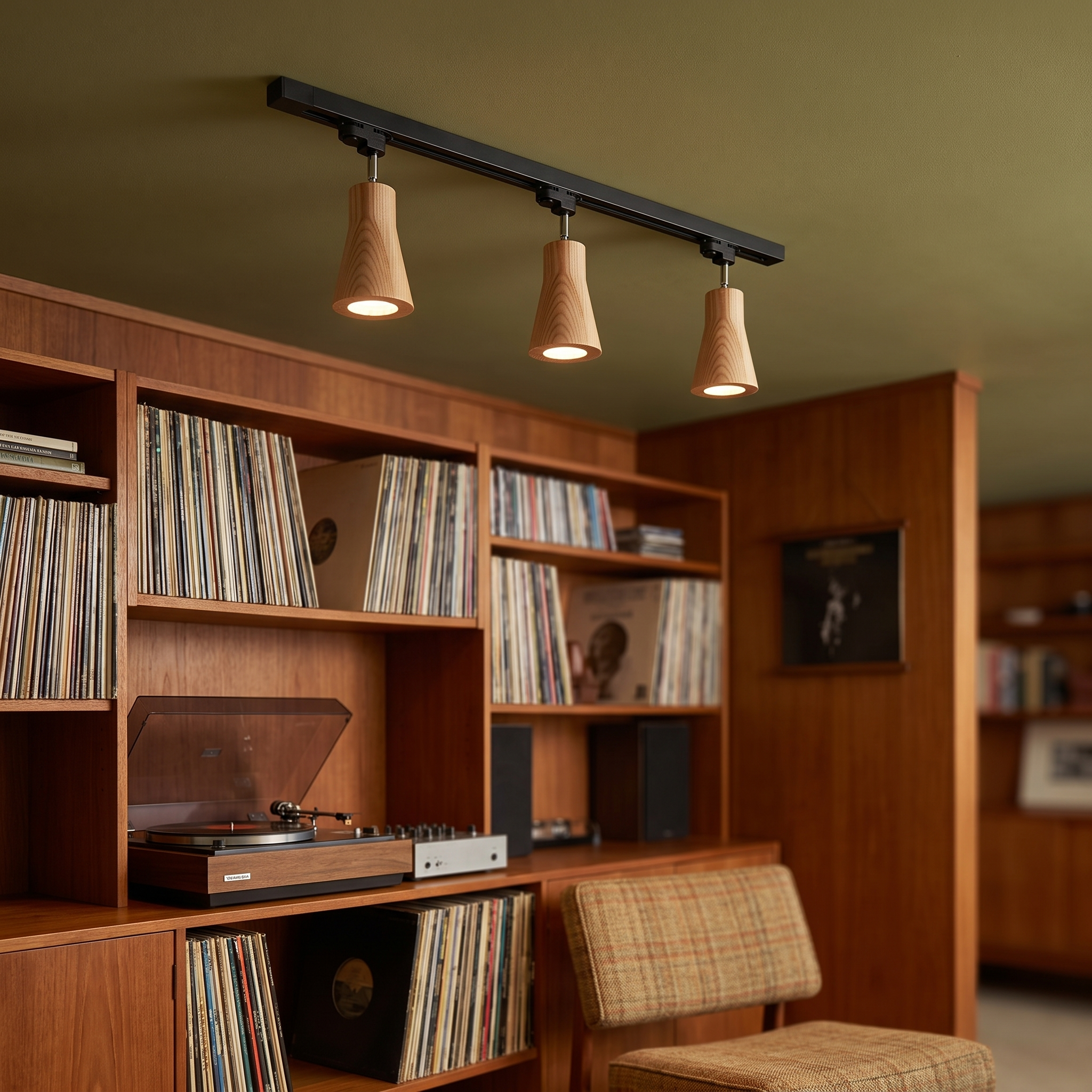 Aristaios - Wood and Steel Track Lighting