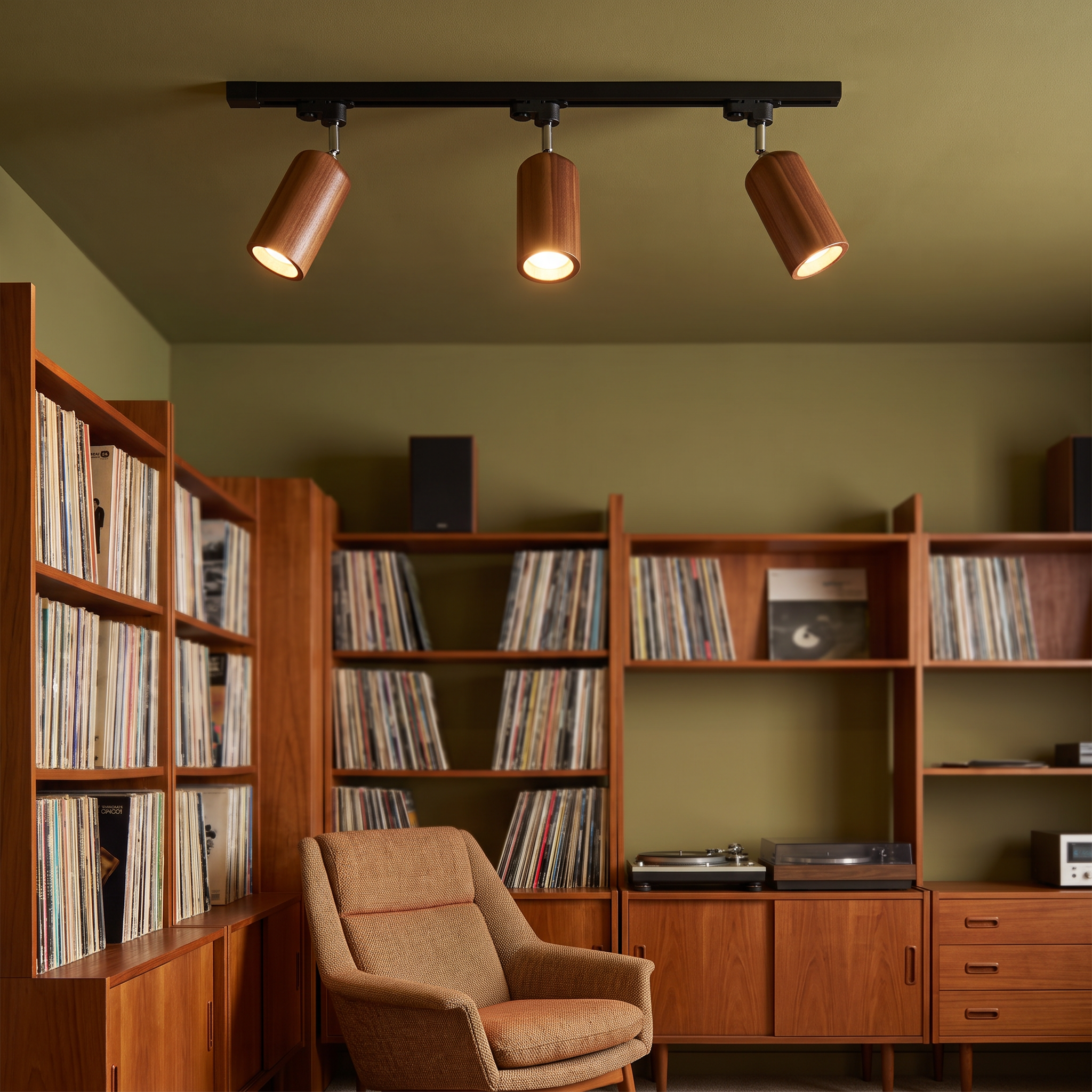 Aristaios - Wood and Steel Track Lighting