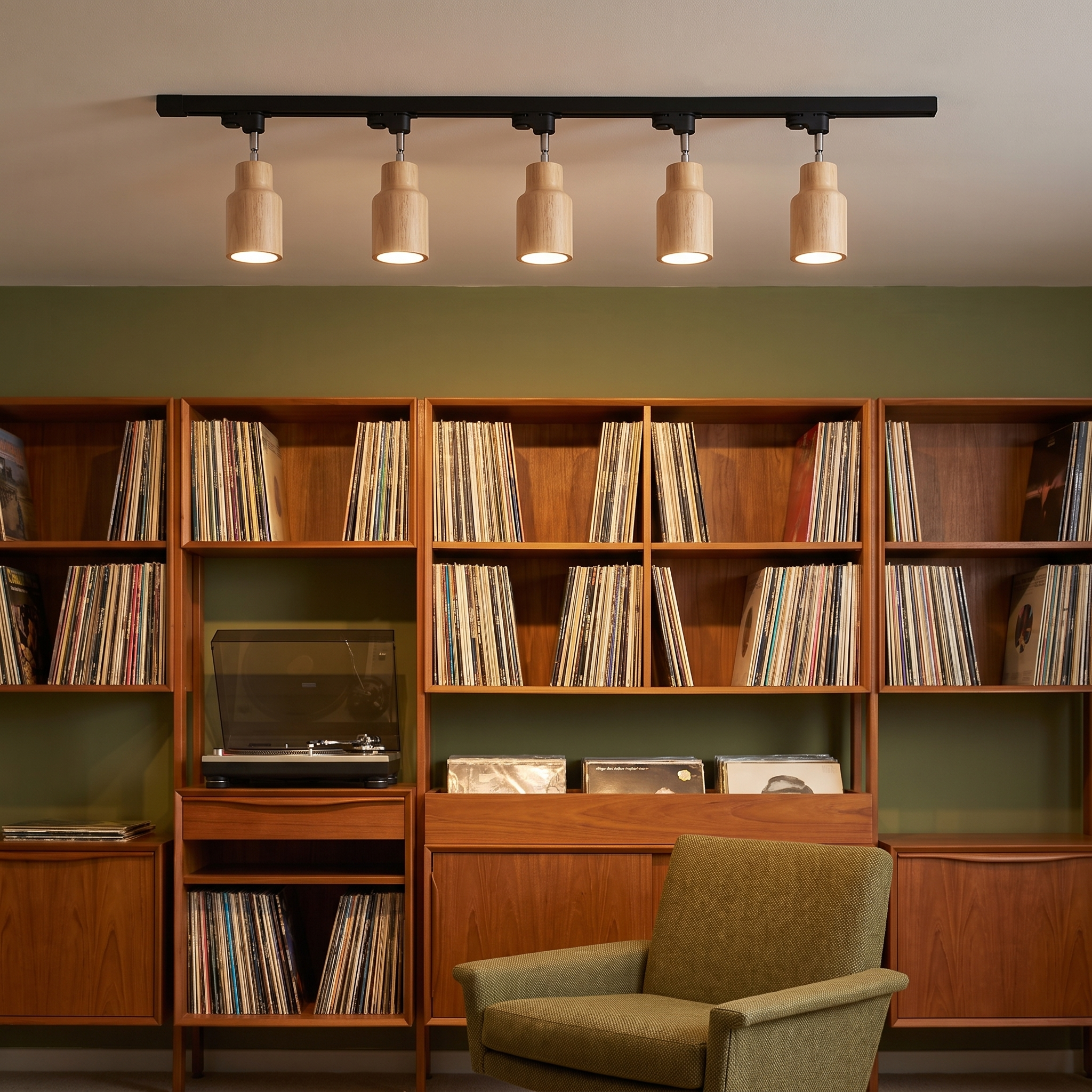 Aristaios - Wood and Steel Track Lighting