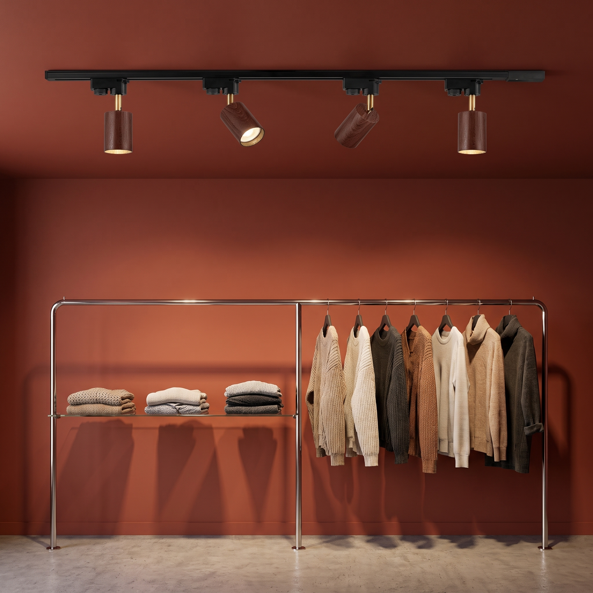 Alkaios - Walnut Grain Track Light