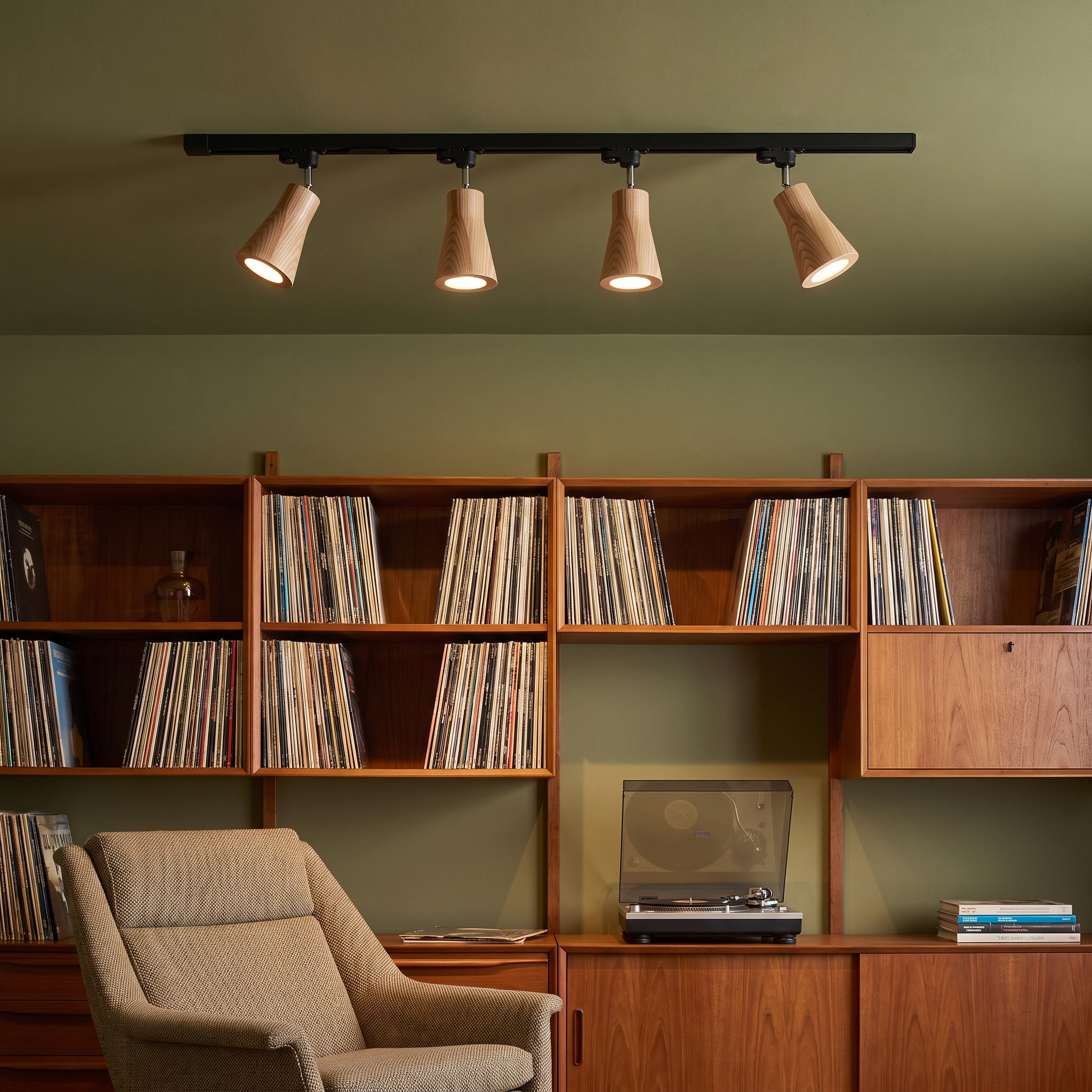 Aristaios - Wood and Steel Track Lighting