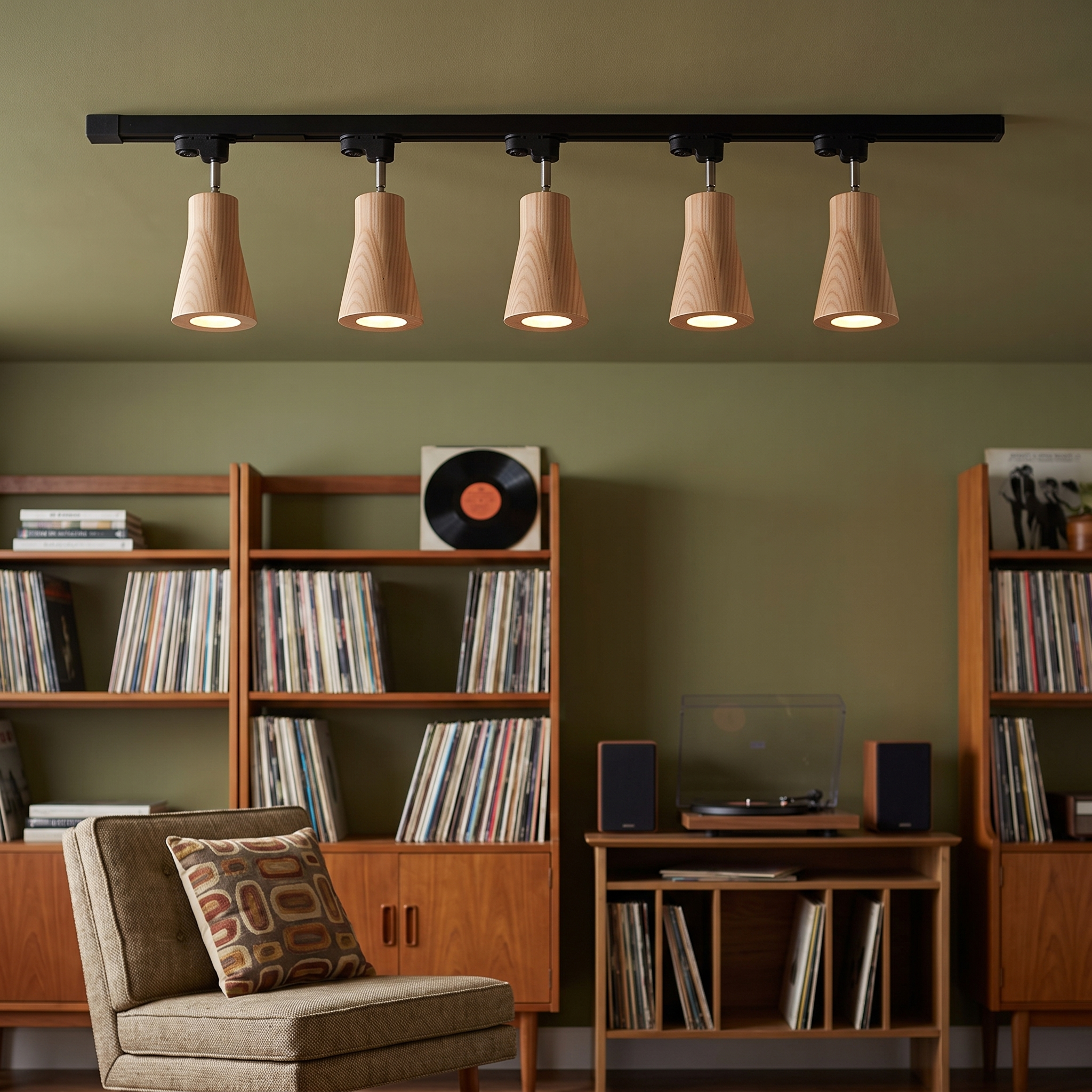 Aristaios - Wood and Steel Track Lighting