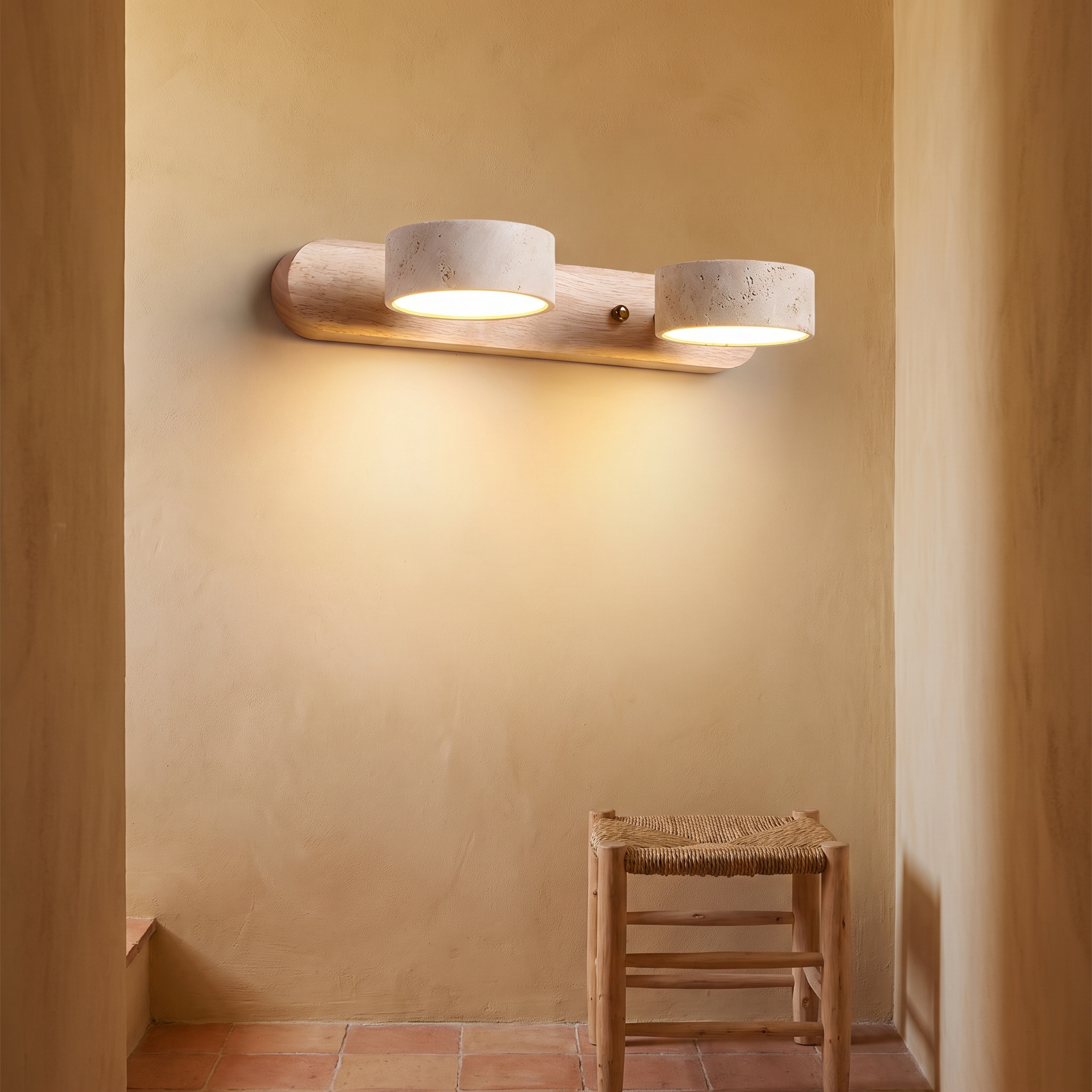 Aigle - Natural Travertine Wall Light