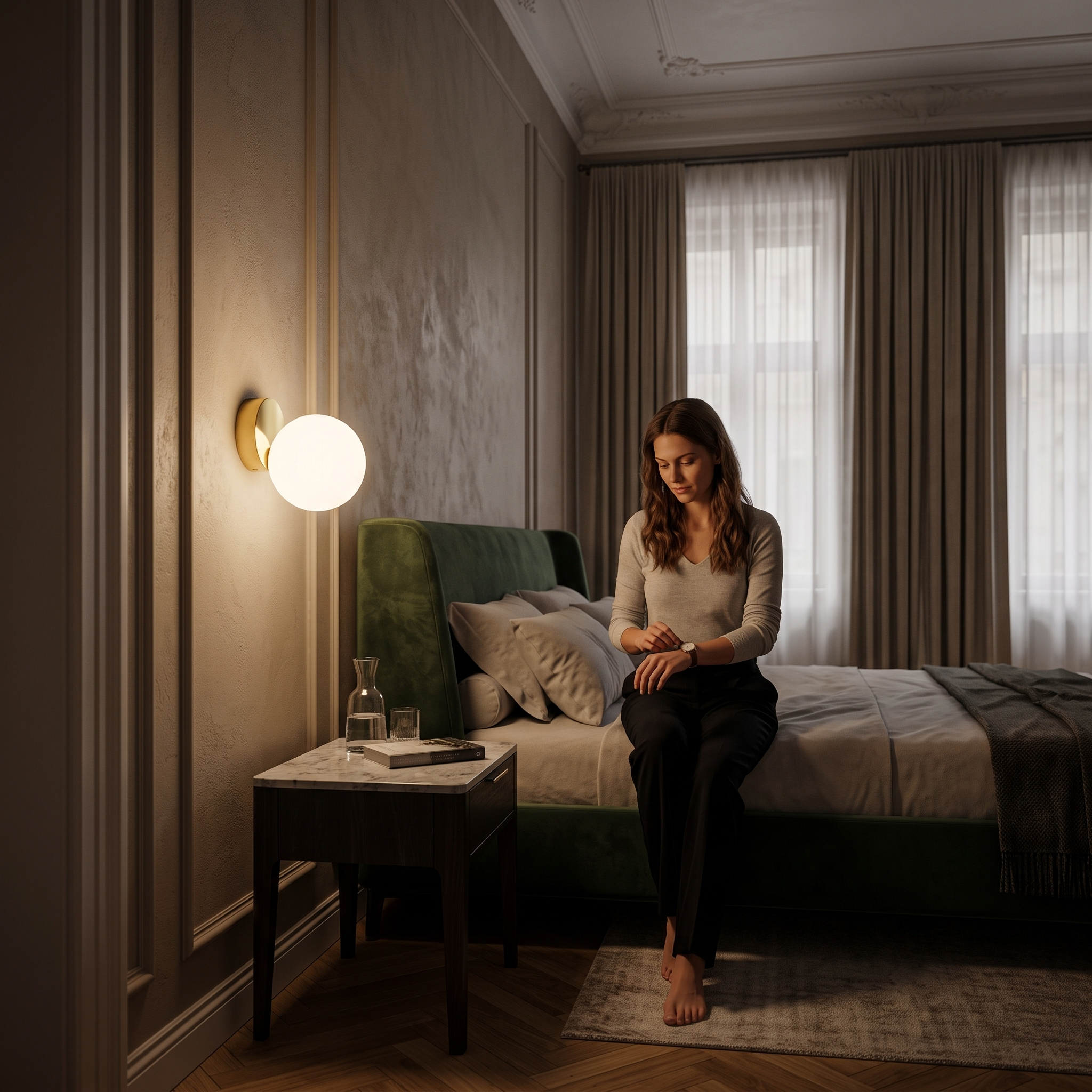 Aigeus wall light, lifestyle image 1