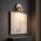 Perses - Travertine and Wood Spot Sconce
