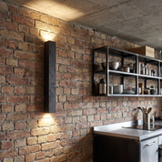 Lethe - Black Travertine Linear Wall Lamp