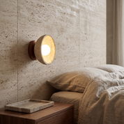 Karpo - Travertine Bowl Wall Lamp
