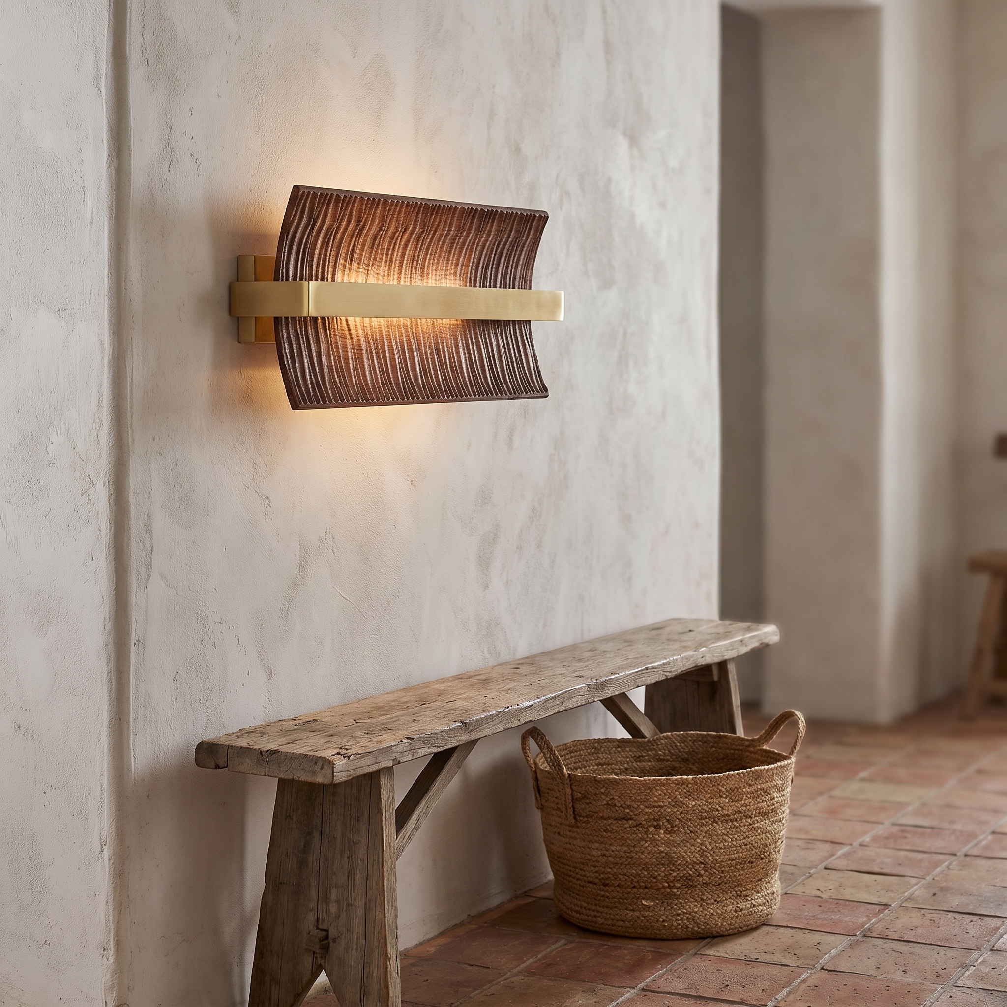Amatheia - Wood and Iron Wall Light
