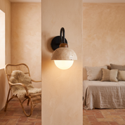 Aigina - Curved Travertine Wall Light
