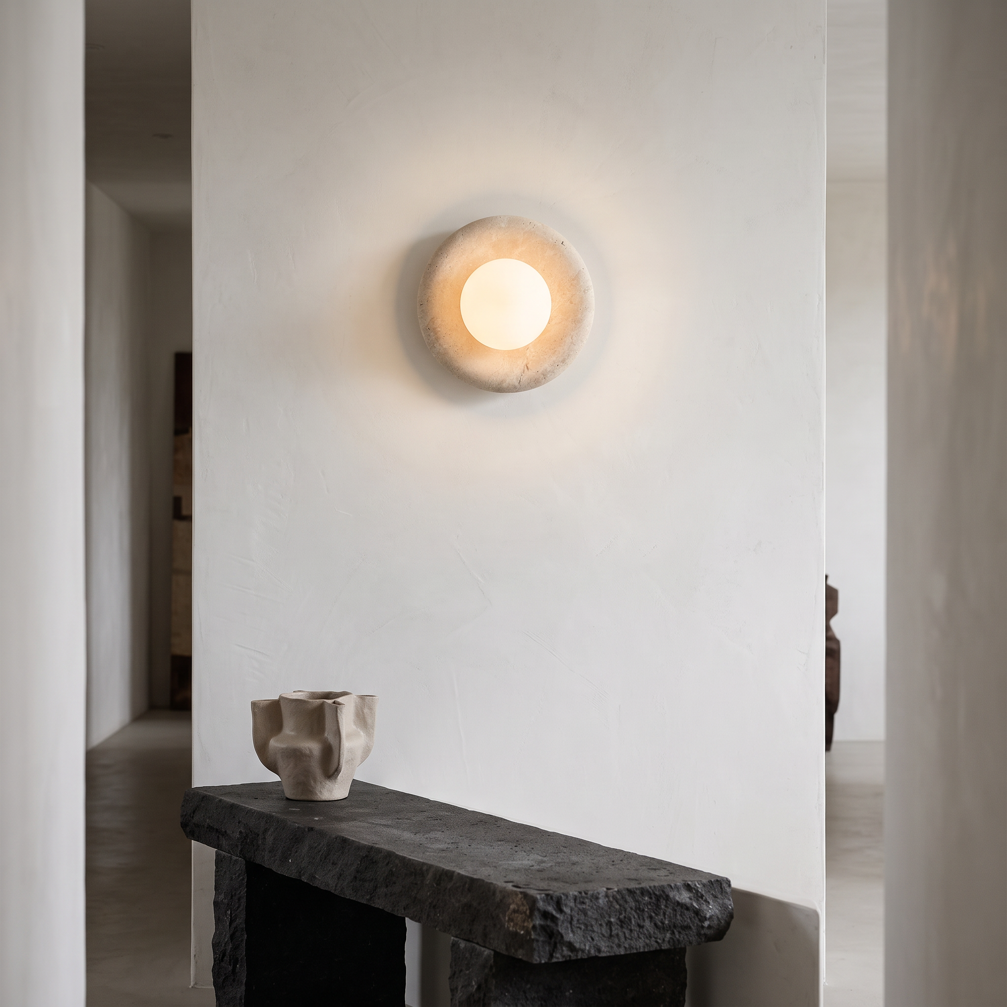 Eunomia - Stone Ring Wall Light