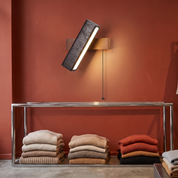 Thebe - Pivoting Black Travertine Wall Light