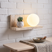 Pherousa - Travertine Shelf Wall Sconce