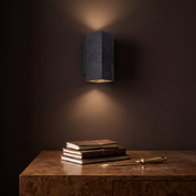 Ophion - Black Travertine Block Wall Lamp