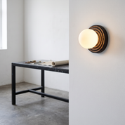 Eurybia - Concentric Travertine Ring Sconce