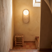Nesaia - Grooved Travertine Wall Light