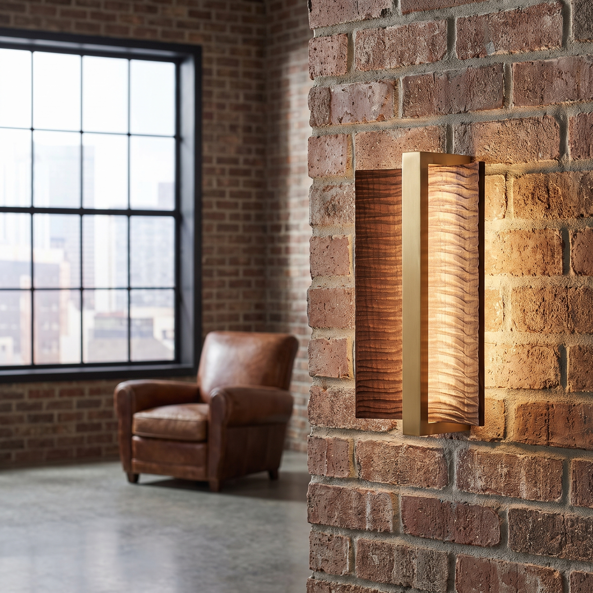 Amatheia - Wood and Iron Wall Light