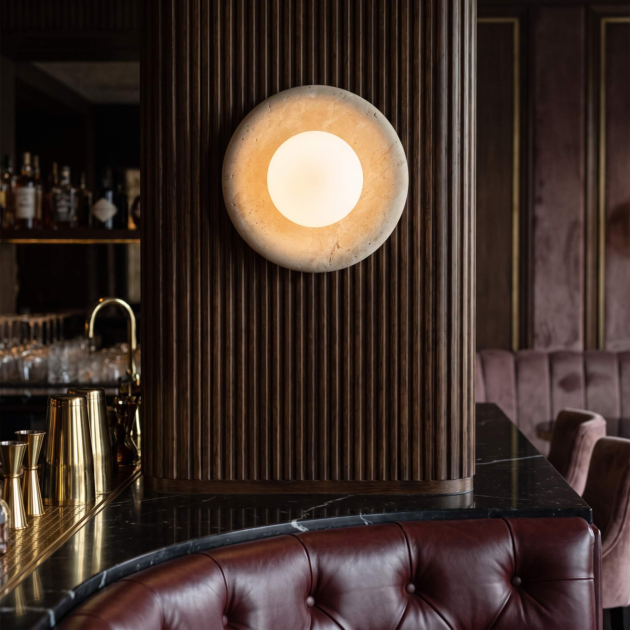 Eunomia - Stone Ring Wall Light