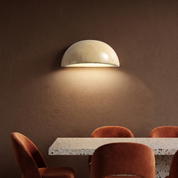 Nemertes - Half-Dome Travertine Wall Light