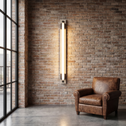 Krios - Travertine and LED Tube Wall Bar
