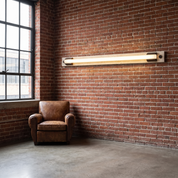 Krios - Travertine and LED Tube Wall Bar