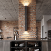 Lethe - Black Travertine Linear Wall Lamp