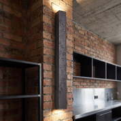 Lethe - Black Travertine Linear Wall Lamp