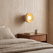 Karpo - Travertine Bowl Wall Lamp