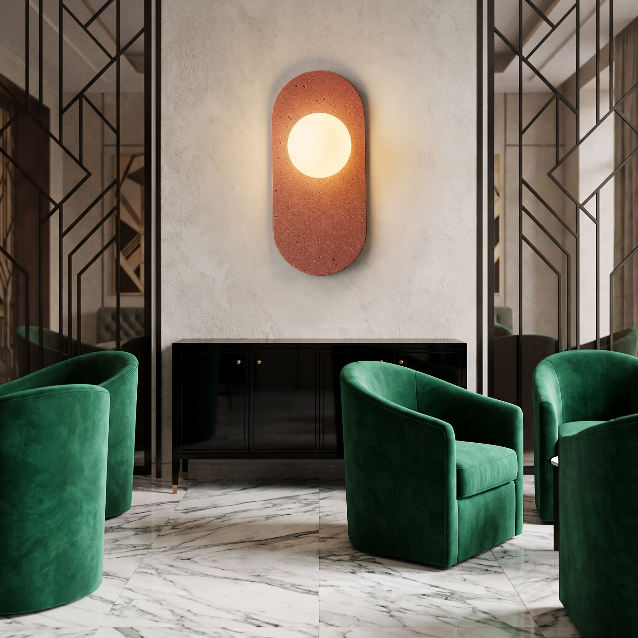 Harmonia - Marble and Travertine Wall Sconce