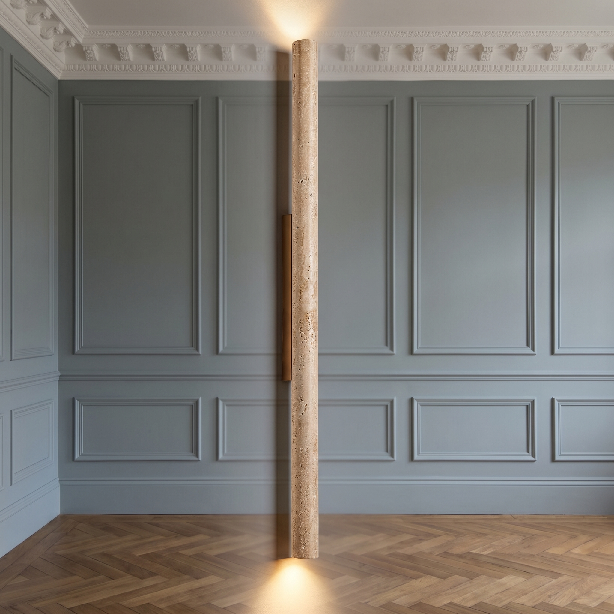 Koios - Travertine Column Wall Light